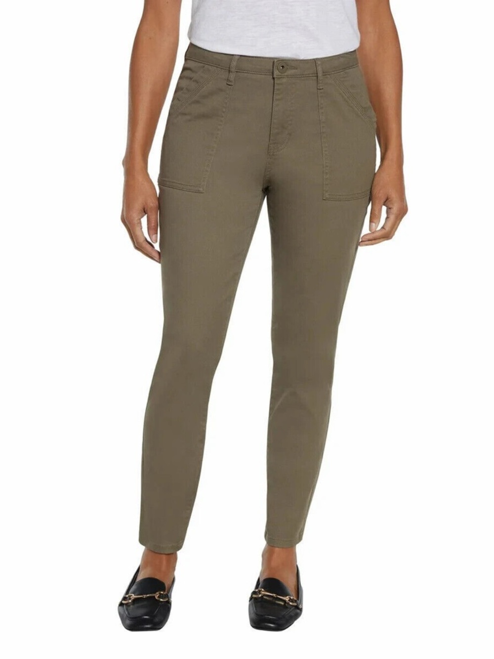 Banana Republic Olive Green High Rise Twill Pants